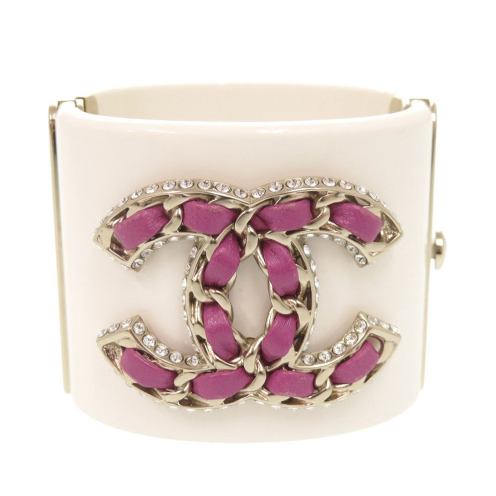 CHANEL Pink Logo Bracelet